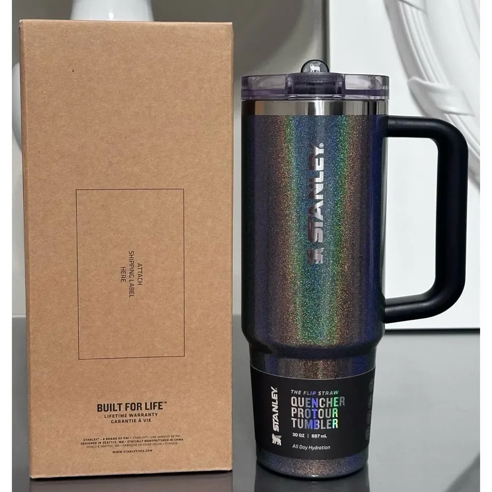 STANLEY QUENCHER PROTOUR FLIP STRAW 30OZ TUMBLER, MIDNIGHT GLITZ - Picture 1 of 5